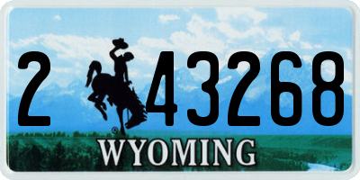 WY license plate 243268