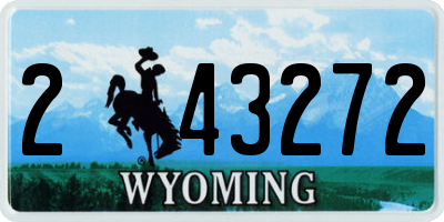 WY license plate 243272
