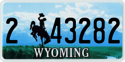 WY license plate 243282