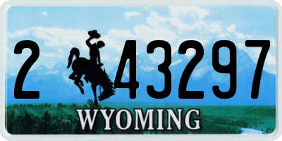 WY license plate 243297