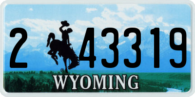 WY license plate 243319