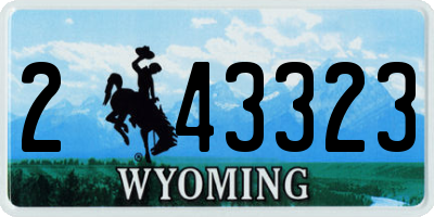 WY license plate 243323