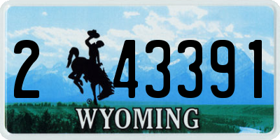 WY license plate 243391