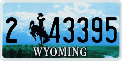 WY license plate 243395