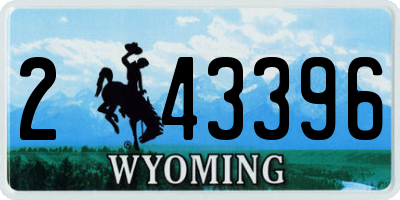 WY license plate 243396