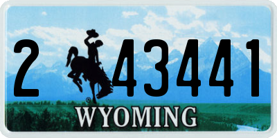 WY license plate 243441