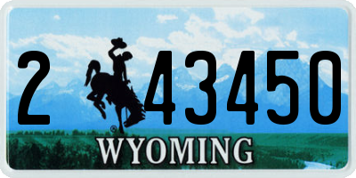WY license plate 243450