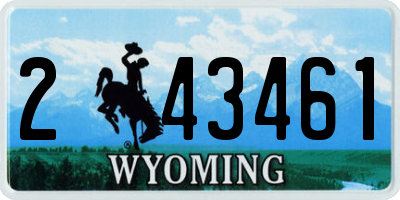 WY license plate 243461