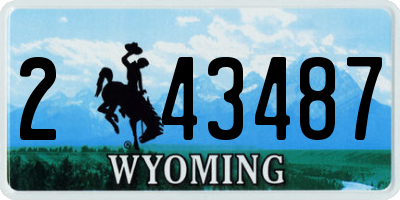 WY license plate 243487