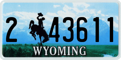 WY license plate 243611