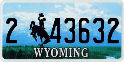 WY license plate 243632