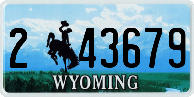 WY license plate 243679