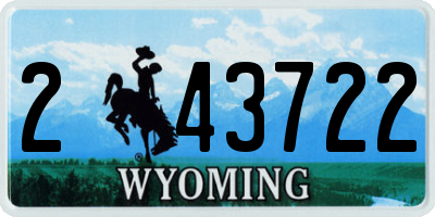 WY license plate 243722