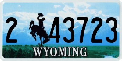 WY license plate 243723