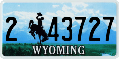WY license plate 243727