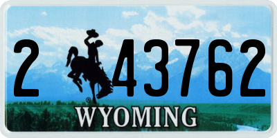 WY license plate 243762