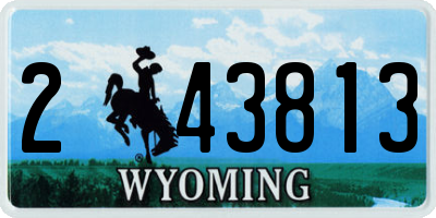 WY license plate 243813