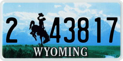 WY license plate 243817
