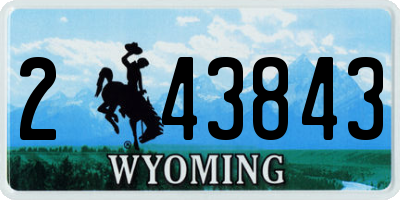 WY license plate 243843