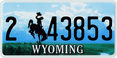 WY license plate 243853