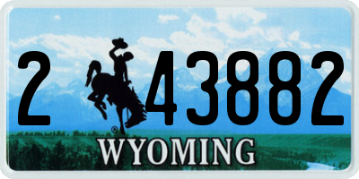 WY license plate 243882