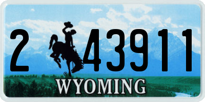 WY license plate 243911
