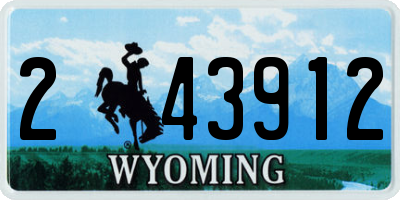 WY license plate 243912