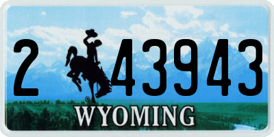 WY license plate 243943