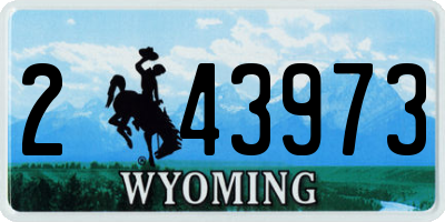 WY license plate 243973