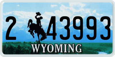 WY license plate 243993