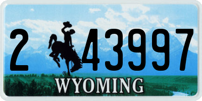 WY license plate 243997