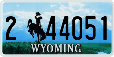 WY license plate 244051