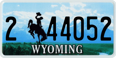WY license plate 244052