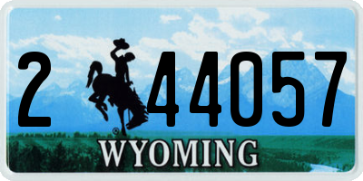 WY license plate 244057
