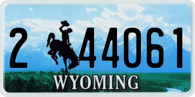 WY license plate 244061