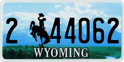 WY license plate 244062