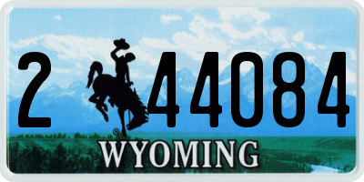 WY license plate 244084