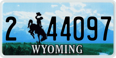 WY license plate 244097
