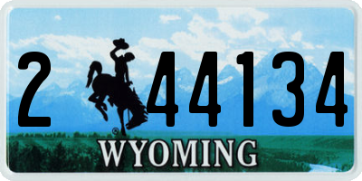 WY license plate 244134
