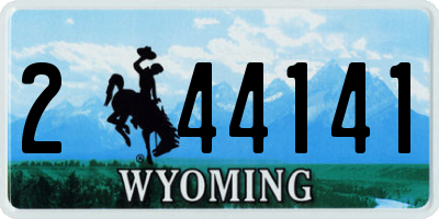 WY license plate 244141