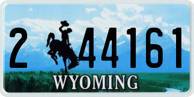 WY license plate 244161