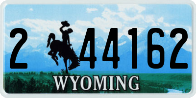 WY license plate 244162