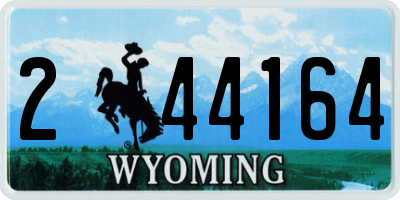 WY license plate 244164