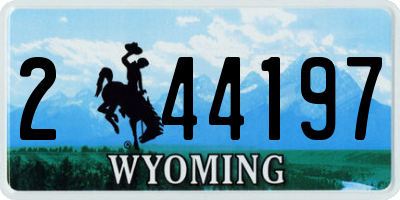 WY license plate 244197