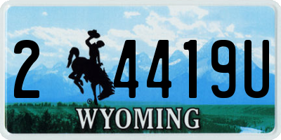 WY license plate 24419U
