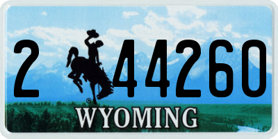 WY license plate 244260