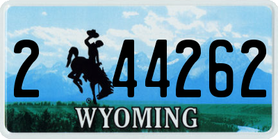 WY license plate 244262