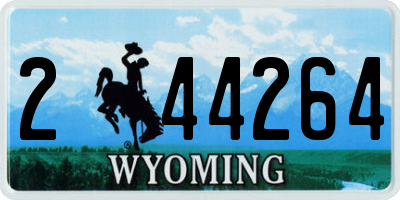 WY license plate 244264