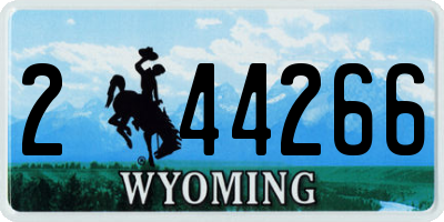 WY license plate 244266