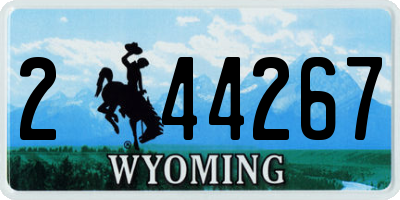 WY license plate 244267